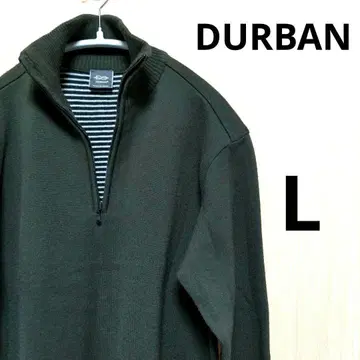 DURBAN 올리브색 집업 니트 L