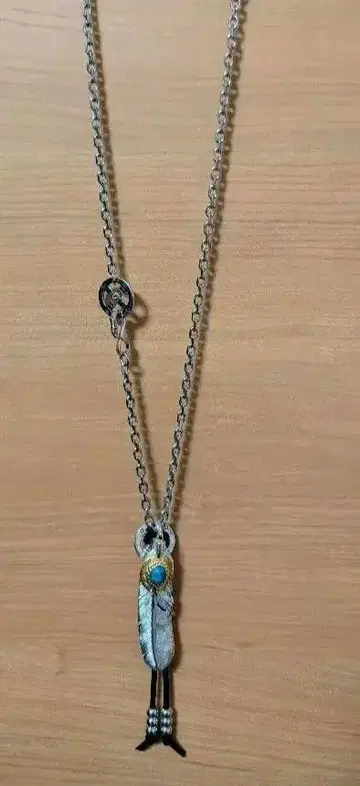 페더 목걸이 터콰이즈
