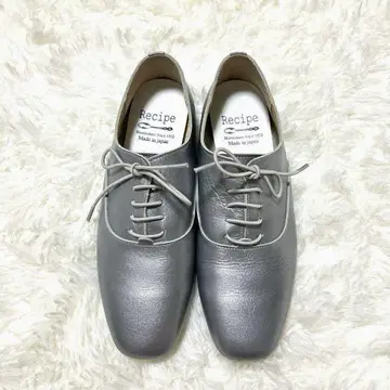 [컨디션 최상] [recipe] 레이스업 슈즈 실버 23.5cm