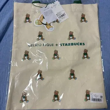 스벅 젤라피케 콜라보 토트백 아이보리