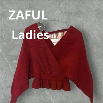 ZAFUL 와인 레드 랩 스웨터