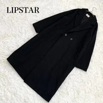 립스타 롱 코트 체스터 코트 블랙 L