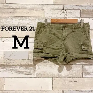 FOREVER 21 [ M ] 올리브 그린 카고 숏팬츠