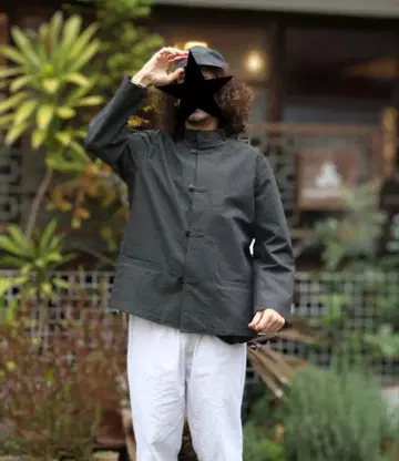 THE HINOKI 스탠드 카라 블루종 차이나 자켓