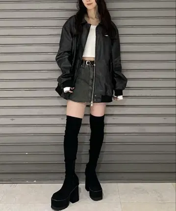 EMODA 스퀘어 핏 롱 부츠