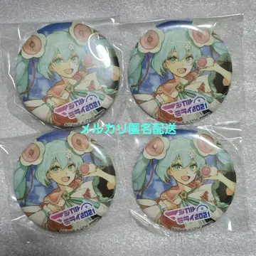 [레어] 매지컬 미라이 2021 캔뱃지 미쿠 4개 세트