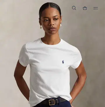 코튼 저지 크루넥 T셔츠