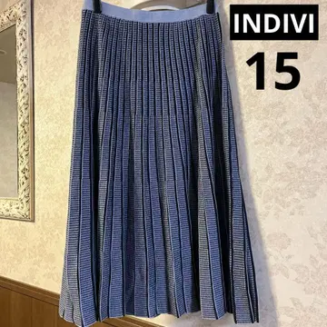 새상품급 빅 사이즈 15 인디비 허리밴딩 니트 롱 스커트