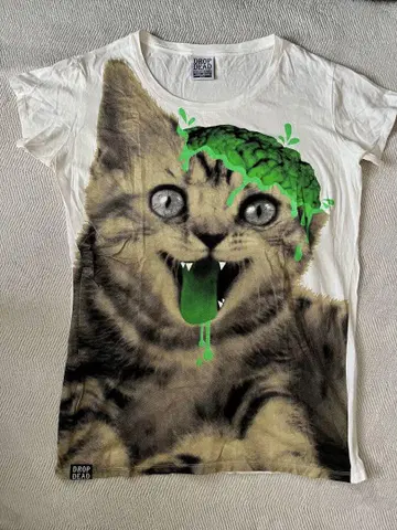 Drop Dead Real Kitty 오버 사이즈 T셔츠 S~M 사이즈