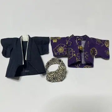 넨도로이드돌 의류 기모노 네이비 네이비 보라색