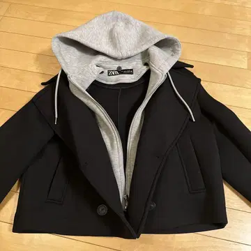 ZARA 자라 새상품급 자켓 블랙 후드 부착 M