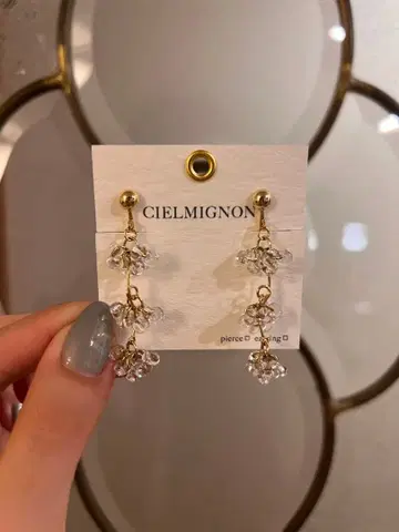 CIEIMIGNON 비즈 플라워 귀찌