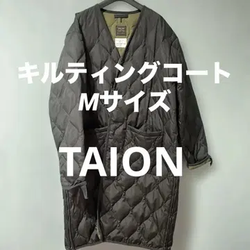 TAION 퀼팅 V넥 코트 M/L