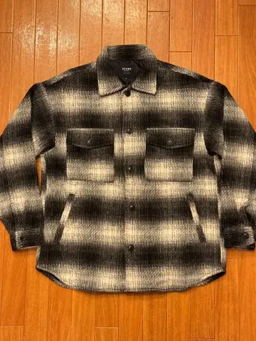 BEAMS HEART 플란넬 체크 셔츠 자켓