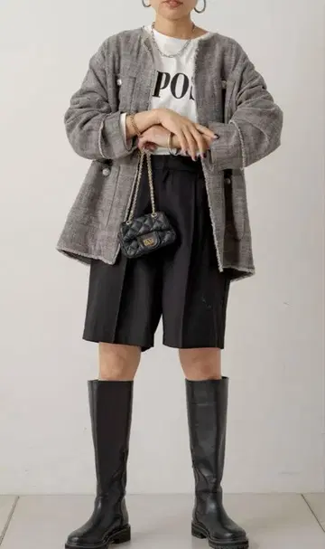 Loungedress 라이트 트위드 자켓