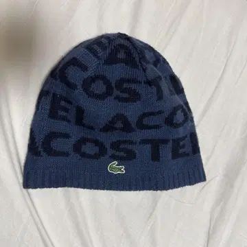 LACOSTE 네이비 니트 모자