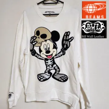 레어 Bill Wall LeatherDisneyBEAMS 콜라보 맨투맨