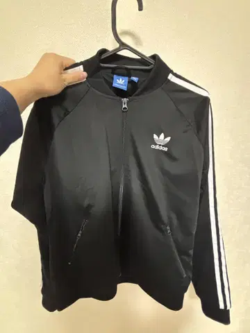 adidas 블랙 저지 집업