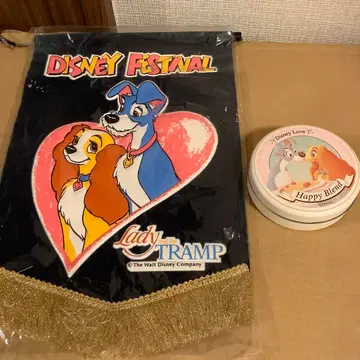 디즈니 레이디와 트럼프 빈 틴 케이스 소품함 문걸이 장식 NO.4