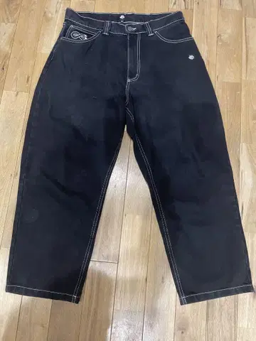 블랙 와이드 레그 데님 M 사이즈