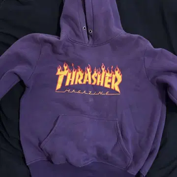 Thrasher 프레임 로고 보라색 후드티 XL