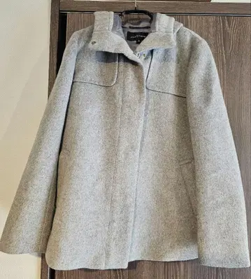 JILLSTUART 질스튜어트 후드 부착 코트 그레이