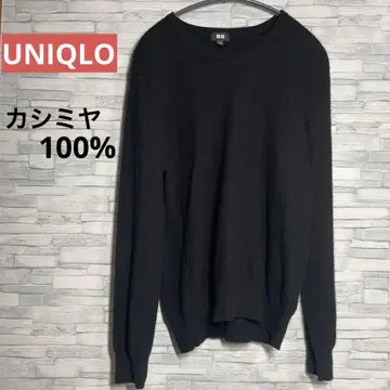 UNIQLO 유니클로 캐시미어 100% V넥 스웨터 블랙 M