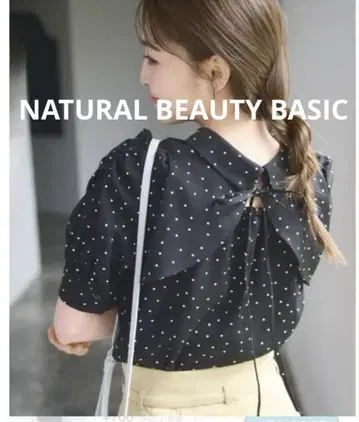 NATURAL BEAUTY BASIC 백산 도트 블라우스