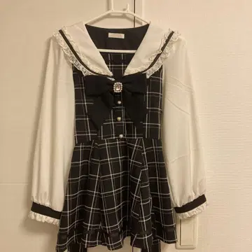 리즈리사 세일러 카라 셋업 체크