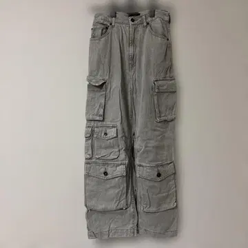 JEANASIS 데님 카고 팬츠 그레이