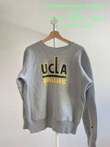 챔피언 리버스 위브 UCLA 빨간색 택 단색 택 usa