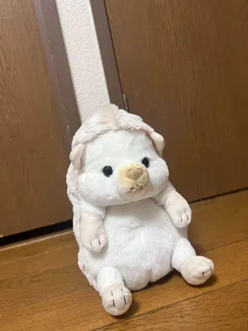 화이트 탄력 쥐 봉제 인형 약 20cm 택 포함 새상품