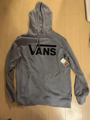 VANS 그레이 후드 부착 후드티 새상품 사이즈 L이지만 아메리칸 사이즈