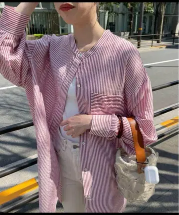 시너리 밴드 카라 튜닉 셔츠