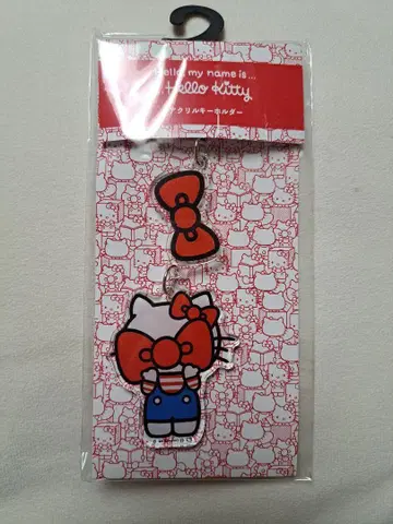 헬로키티 아크릴 키링 리본 키티