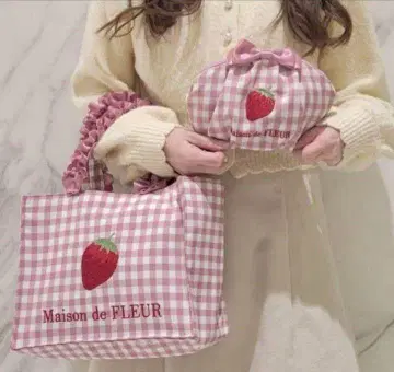 Maison de FLEUR 이치고 패턴 토트백 세트