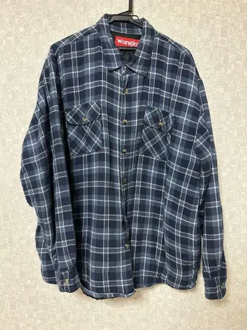 Wrangler 퀼팅 네이비 계열 체크