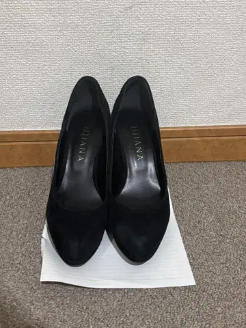 새상품급 DIANA 다이애나 펌프스 스웨이드 블랙 24cm