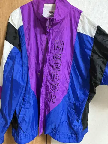Reebok 나일론 자켓 보라색/파랑/화이트/블랙