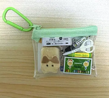 가챠 파우치 키즈나데 고양이 크레파스 코쿠요 미술 도구 상자 필통