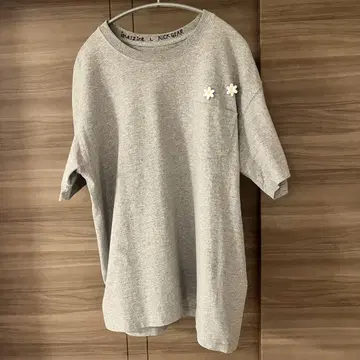 NICK GEAR 그레이 T셔츠 L사이즈 꽃 자수