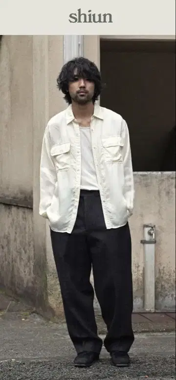Shiun CUPRO FIBRIL UTILITY 셔츠 S 사이즈