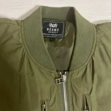 BEAMS 밀리터리 자켓 올리브