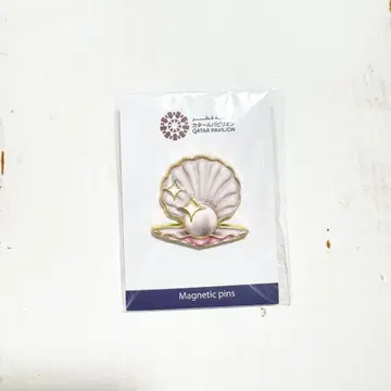 오사카 간사이 만박 2025 카타르 파빌리온 마그넷 핀 진주 조개