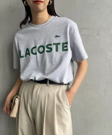 [ US M ] LACOSTE 헤비웨이트 로고 프린트 T셔츠