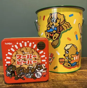 SUPER BEAVER 호쿠리쿠 제과 양동이 캔