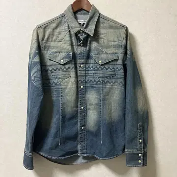 archive 데님 셔츠 귀 페이드 grunge fade