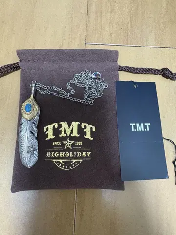 TMT 목걸이 STONE FEATHER TOP LARGE 실버