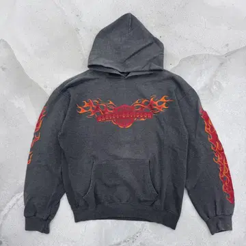 USA Harley Davidson 소매 프린트 후드티