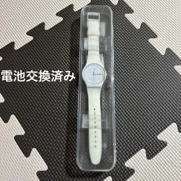 Swatch 화이트 아날로그 시계 바로 사용 가능합니다.